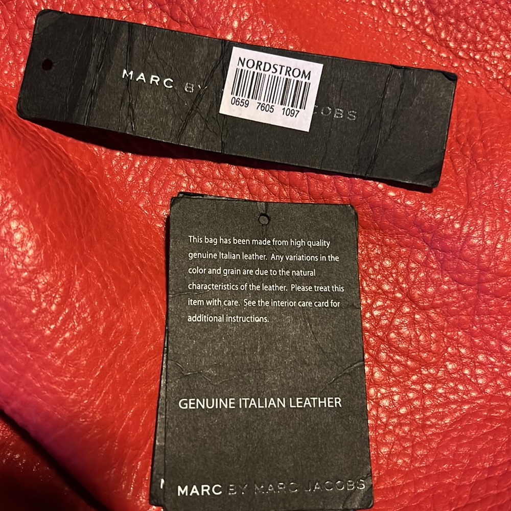 Marc by Marc Jacobs Dark Coral Leather Handbag - Picture 10 of 10